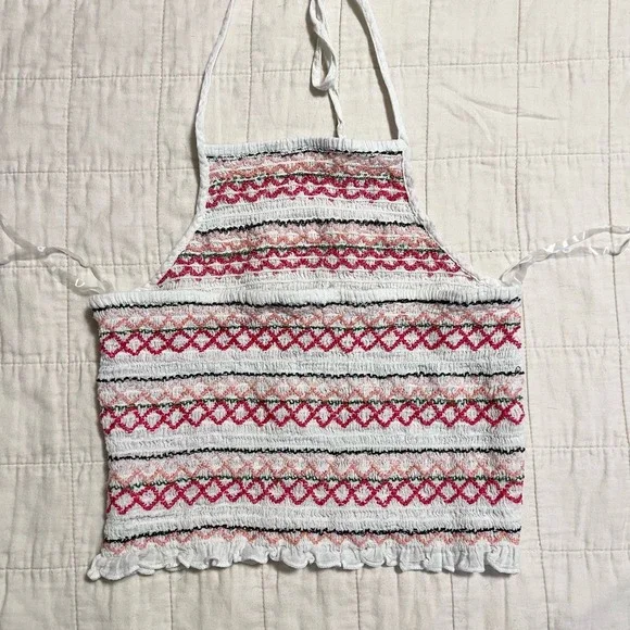 American Eagle smocked crop halter top - Picture 2 of 4